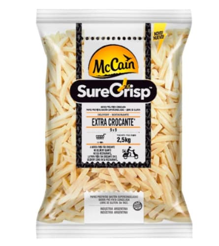 Batata Congelada McCain SureCrisp Corte Tradicional 2,5Kg - 6 Unidades